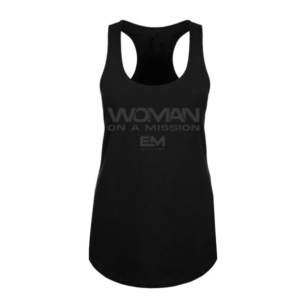 WOMAN ON A MISSION - WOMEN'S FITTED TANK TOP - $N928R7$ Thumbnail